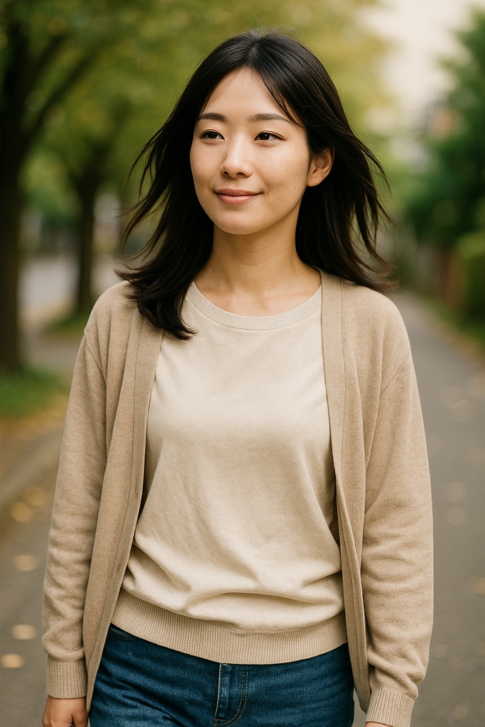 【自然光のやさしさ】日常の女性ポートレート 7枚セット|読書・リビング・外出シーン