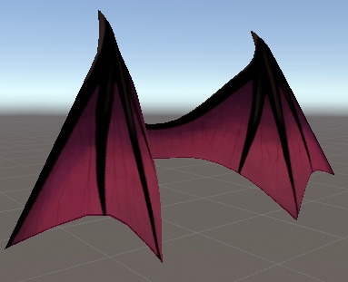 パタパタ動く蝙蝠羽