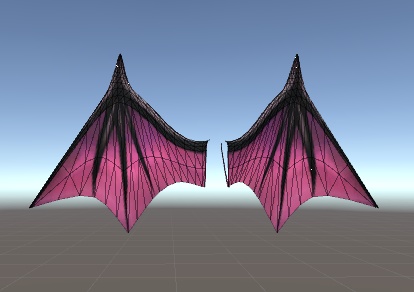 パタパタ動く蝙蝠羽