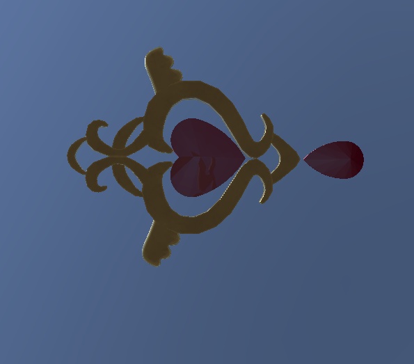 ハートと翼のブローチ(Brooch_Heart wing)