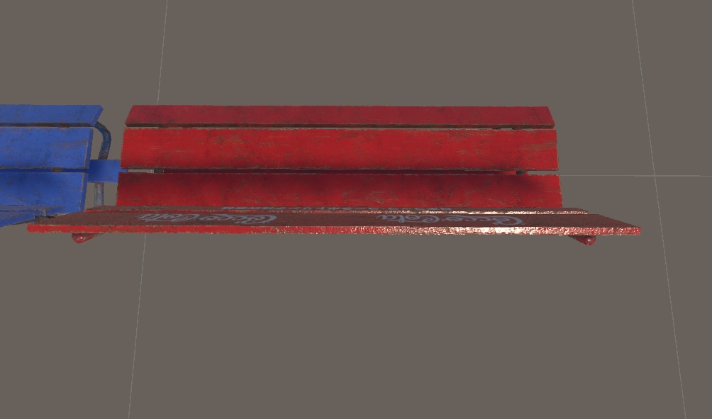 昔っぽいベンチ(Bench)