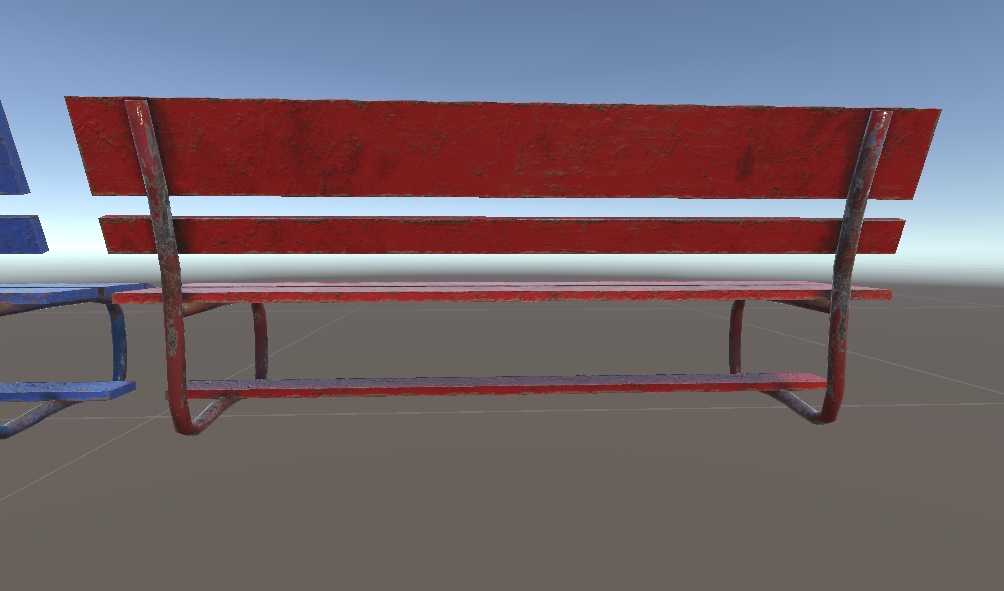 昔っぽいベンチ(Bench)