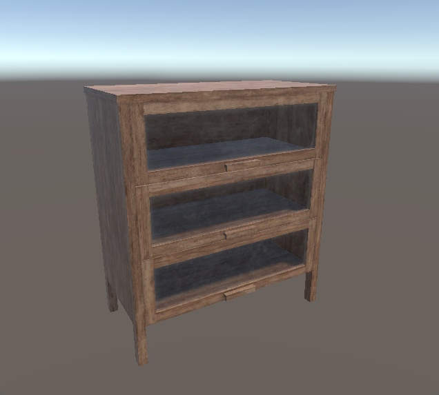 ガラスの棚と雑貨