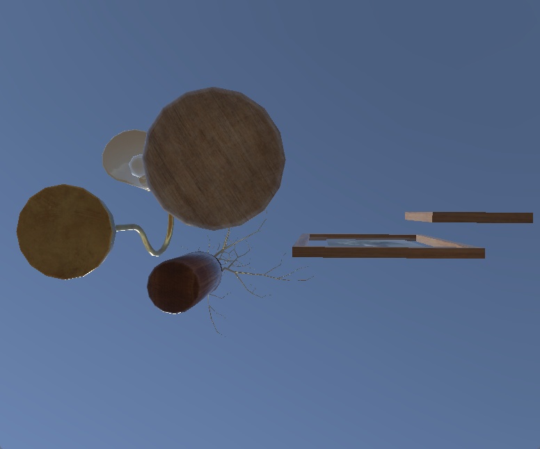 ガラスの棚と雑貨