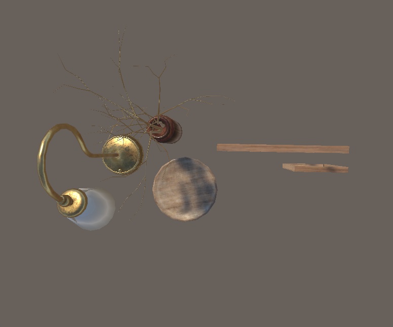 ガラスの棚と雑貨