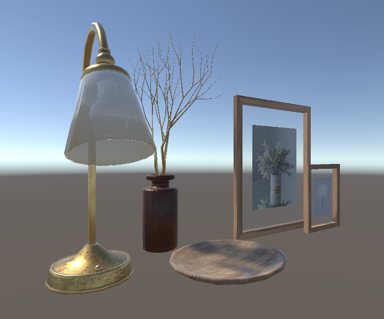 ガラスの棚と雑貨