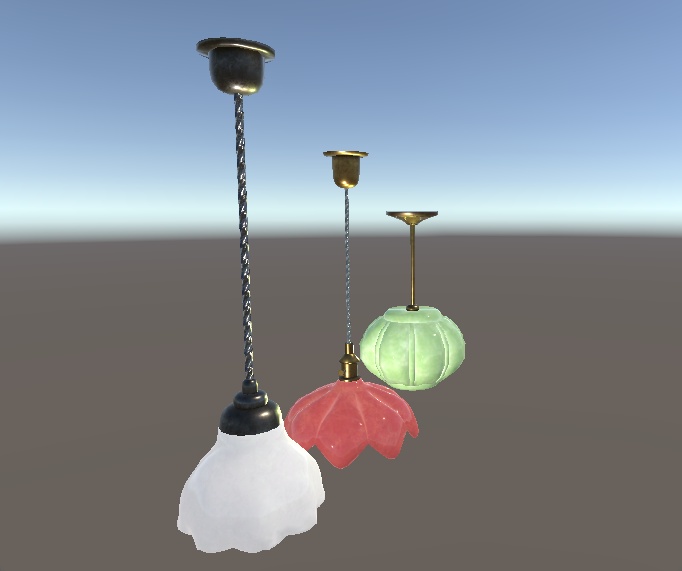 700フォローのお礼ークラシカルなランプ(Lamp001,002,003)