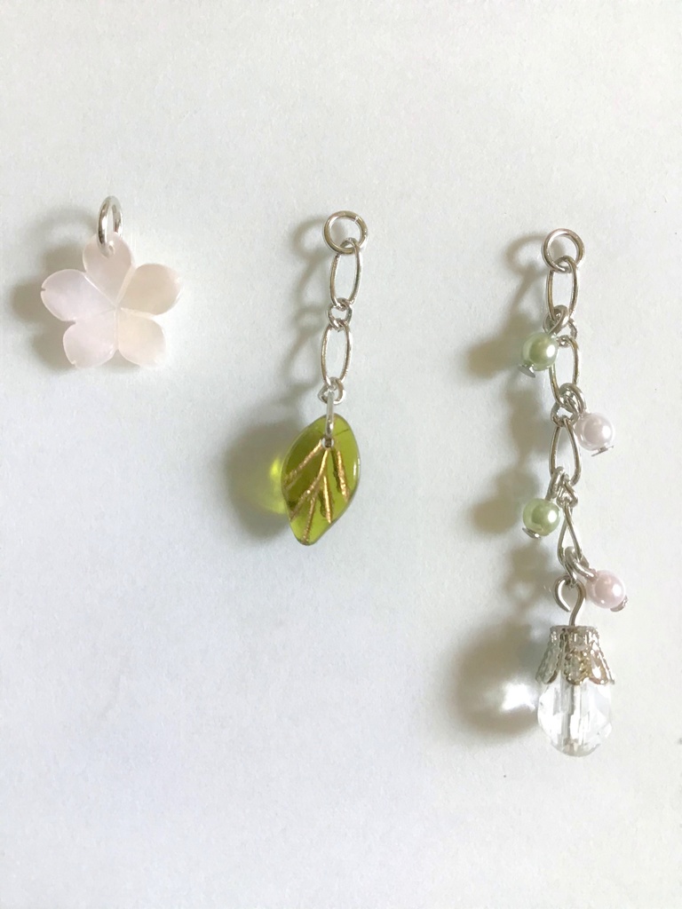 34 ピンクシェルの桜ピアス(サージカルステンレス)パーツ変更可