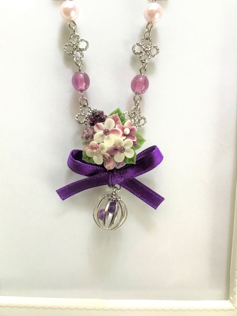 8 葡萄ブーケのネックレス