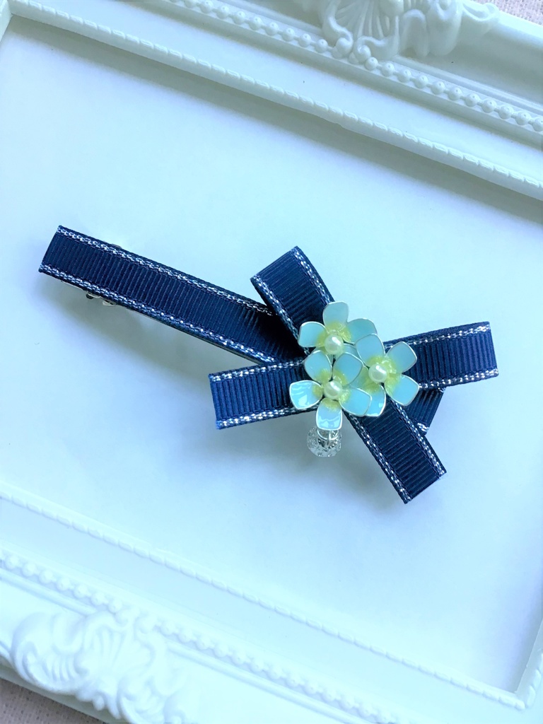 キュウリグサのバレッタ(再販不可)