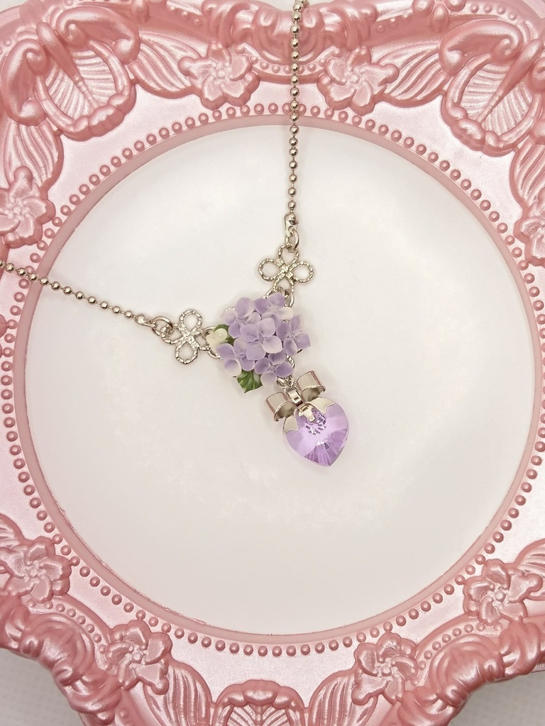 紫陽花ブーケのネックレス(再販不可)