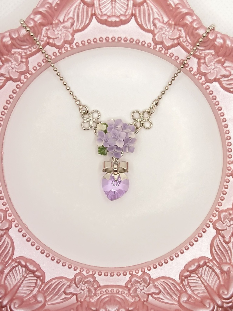 紫陽花ブーケのネックレス(再販不可)
