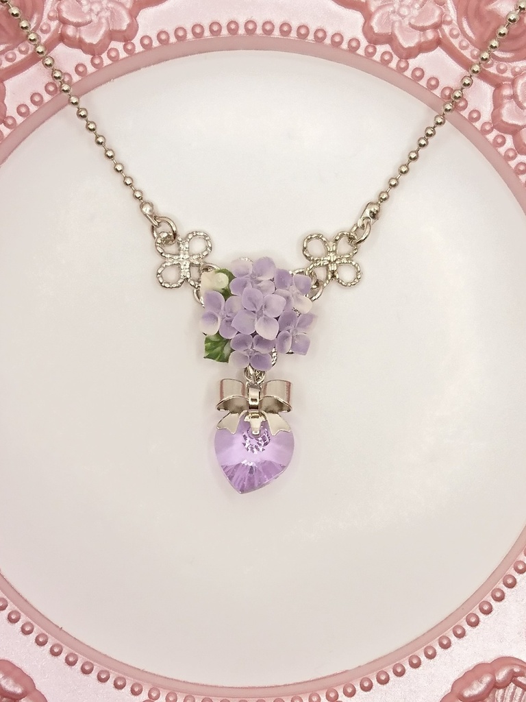 紫陽花ブーケのネックレス(再販不可)