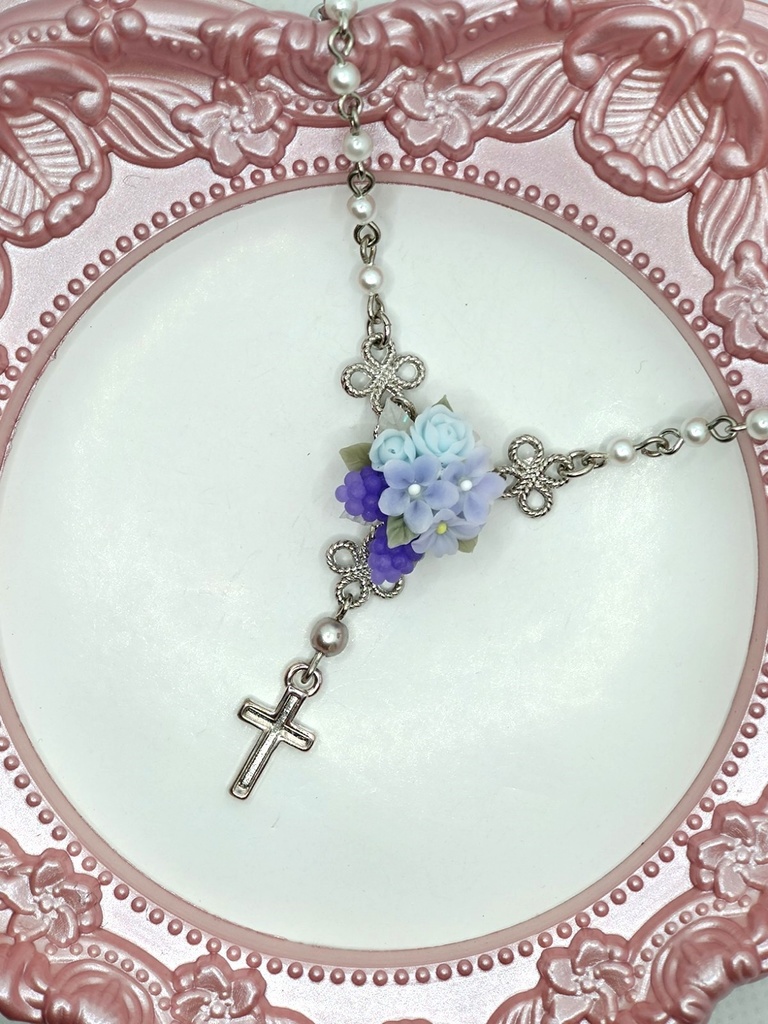 151 葡萄のブーケミニロザリオネックレス