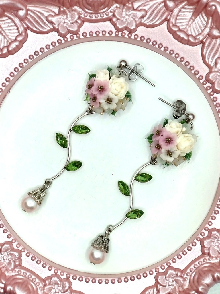 247 桜のブーケピアス(サージカルステンレス)パーツ変更可