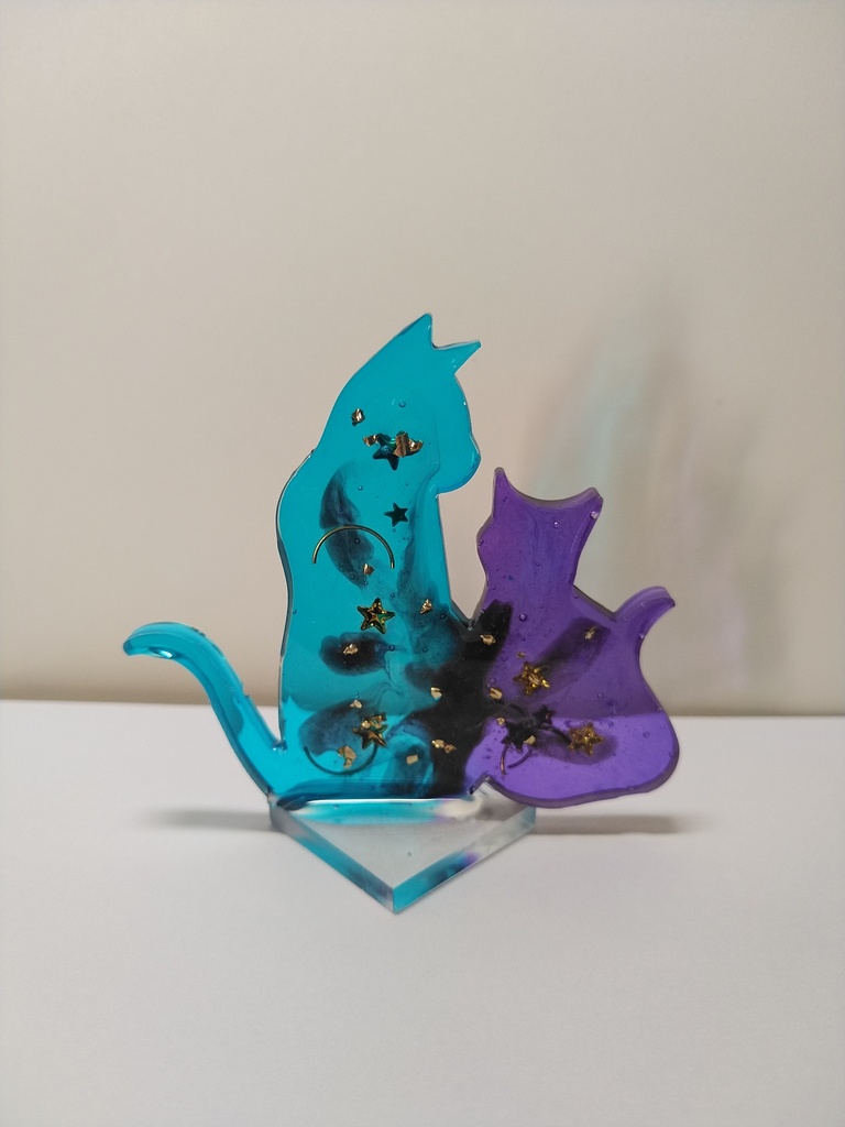 アクスタ風　猫スタンド『一緒♪』