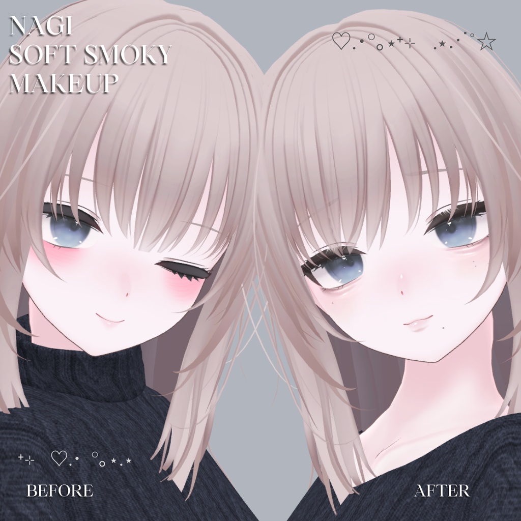 SALE【凪專用】Nagi's Soft Smoky Makeup | (PNG/PSD)