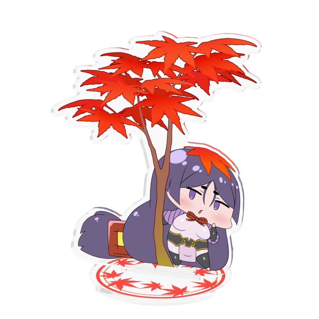 紅葉のアクリルミニ盆栽みにまま