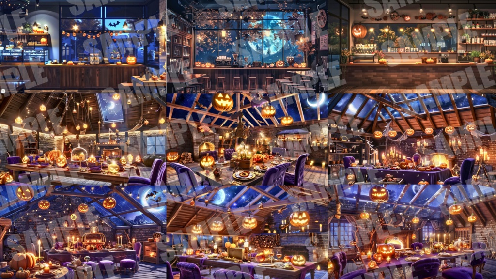 【背景56枚】ハロウィン(ゲーム/Vtuber/TRPG etc)