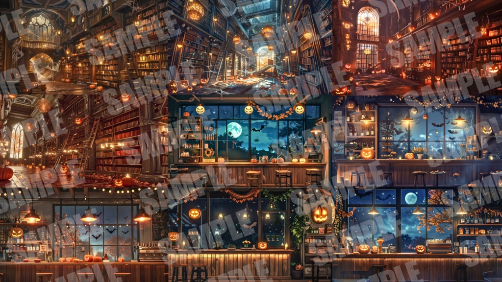 【背景56枚】ハロウィン(ゲーム/Vtuber/TRPG etc)