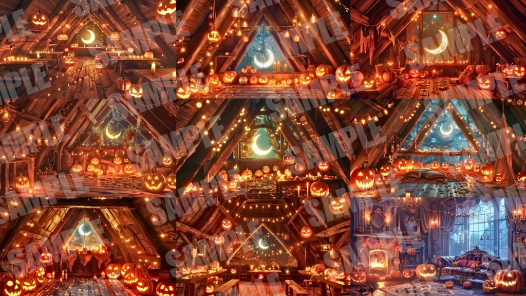 【背景56枚】ハロウィン(ゲーム/Vtuber/TRPG etc)