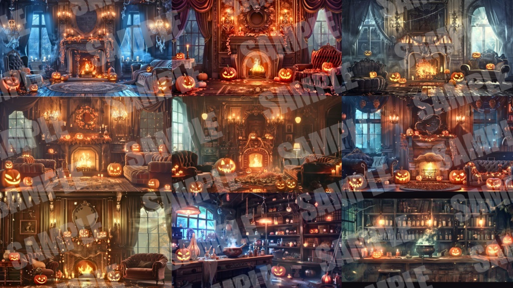 【背景56枚】ハロウィン(ゲーム/Vtuber/TRPG etc)