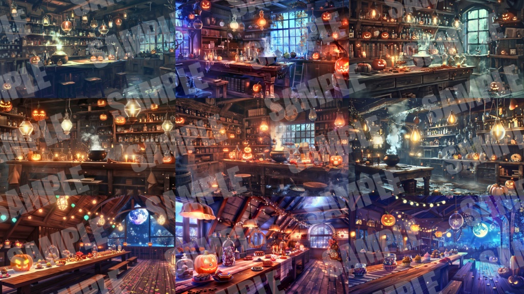 【背景56枚】ハロウィン(ゲーム/Vtuber/TRPG etc)