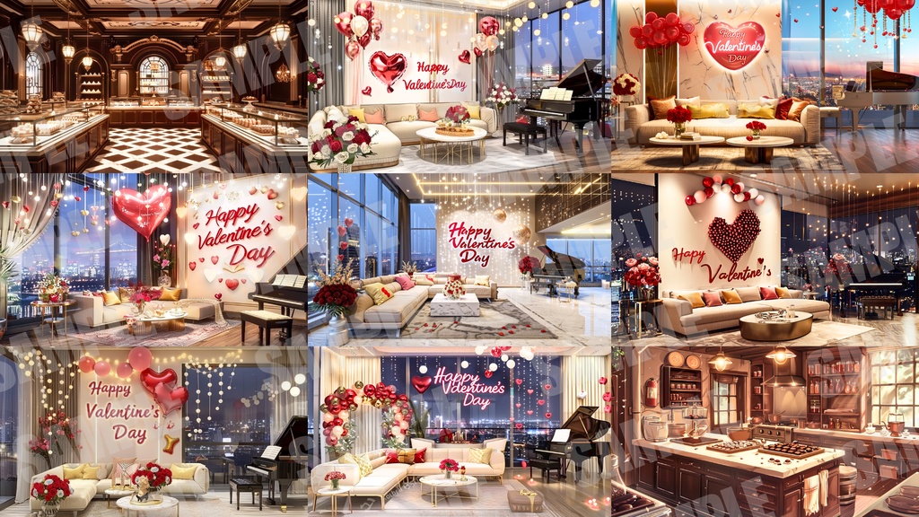 【背景49枚】バレンタイン(ゲーム/Vtuber/TRPG etc)