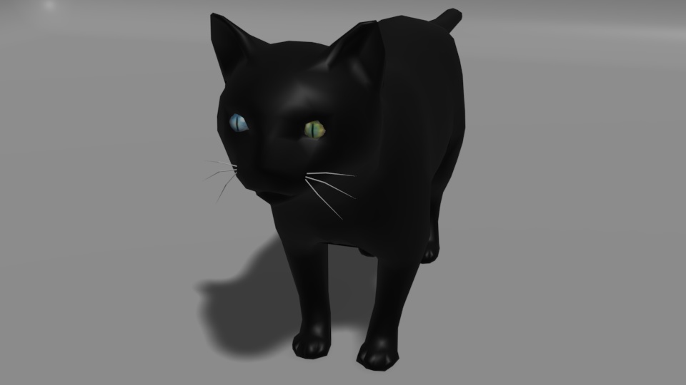 猫-3Dオブジェクト(ボーン設定済み)