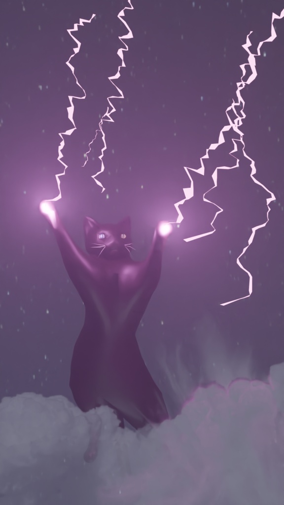 猫-3Dオブジェクト(ボーン設定済み)