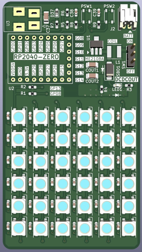 電池駆動するNeoPixel制御ボード Ver.2.1