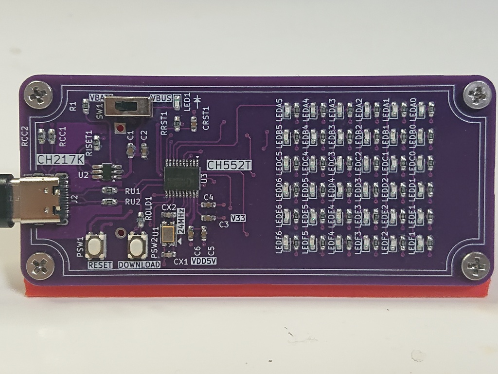 CH552Tマイコンでダイナミック制御のLチカボード