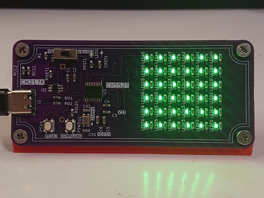 CH552Tマイコンでダイナミック制御のLチカボード