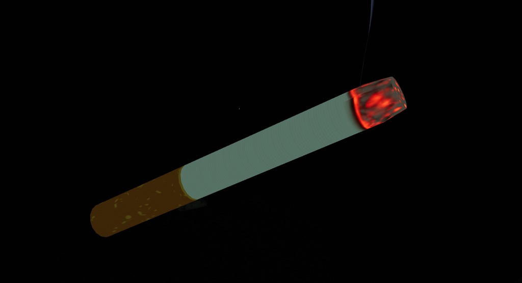 (全アバターMA対応)VRC想定アバターギミック タバコ、ライターセット 点火可能