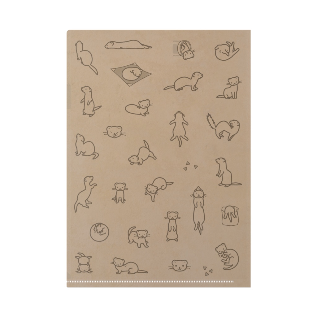 A4クリアファイル(フェレット)