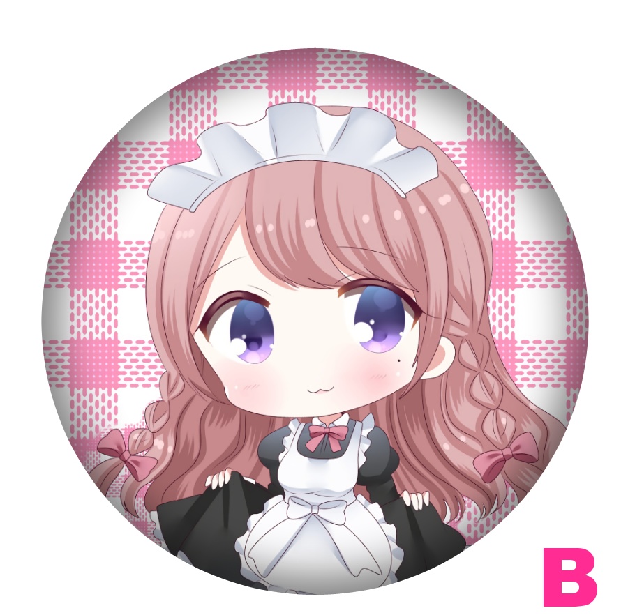 ゆきしろあいり（メイドver.）　缶バッジ