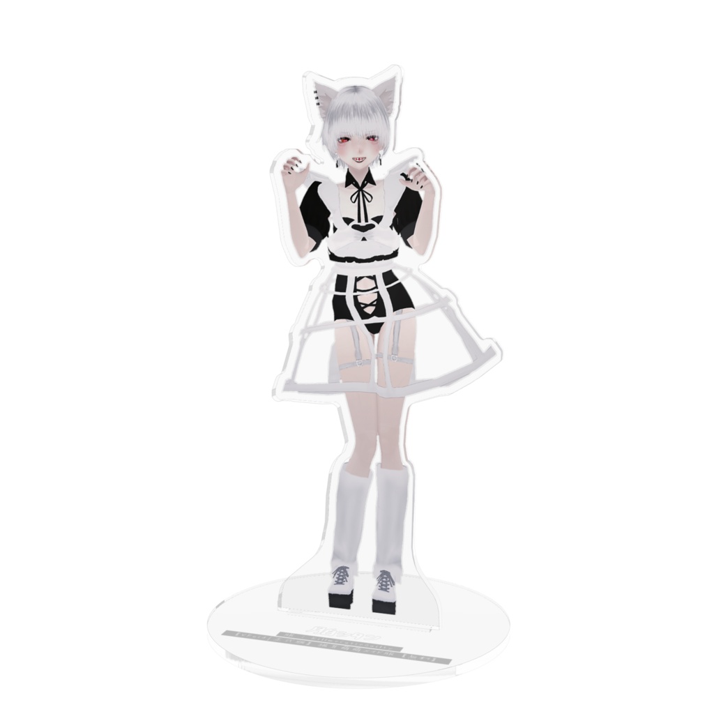 月白シタン 猫耳萌萌メイド服 アクリルフィギュア
