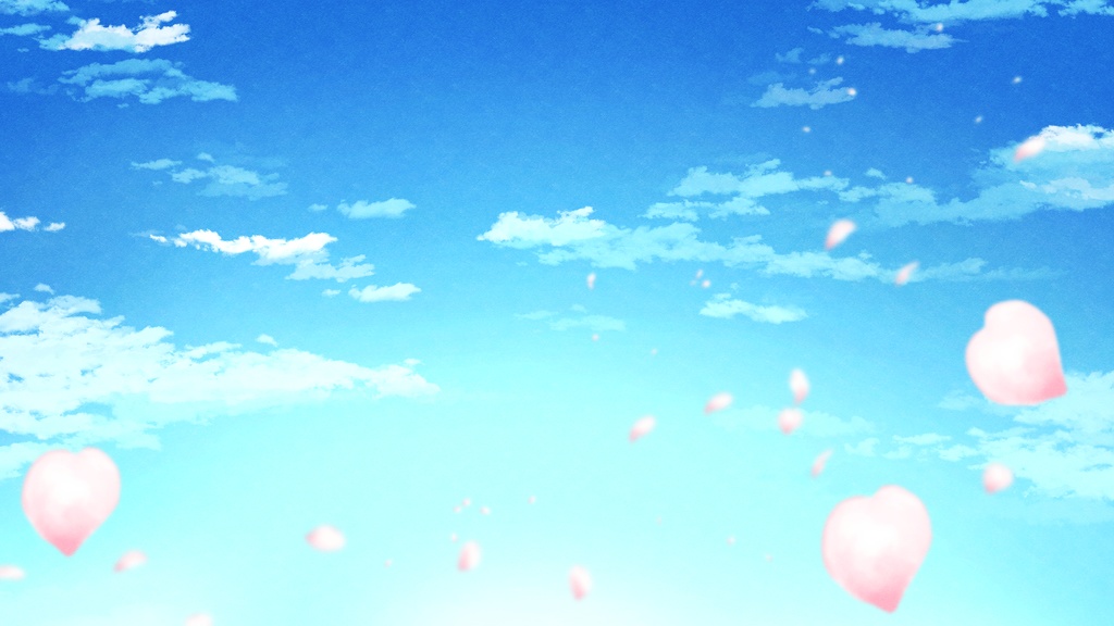 配信/動画用　動く桜＋動かない空