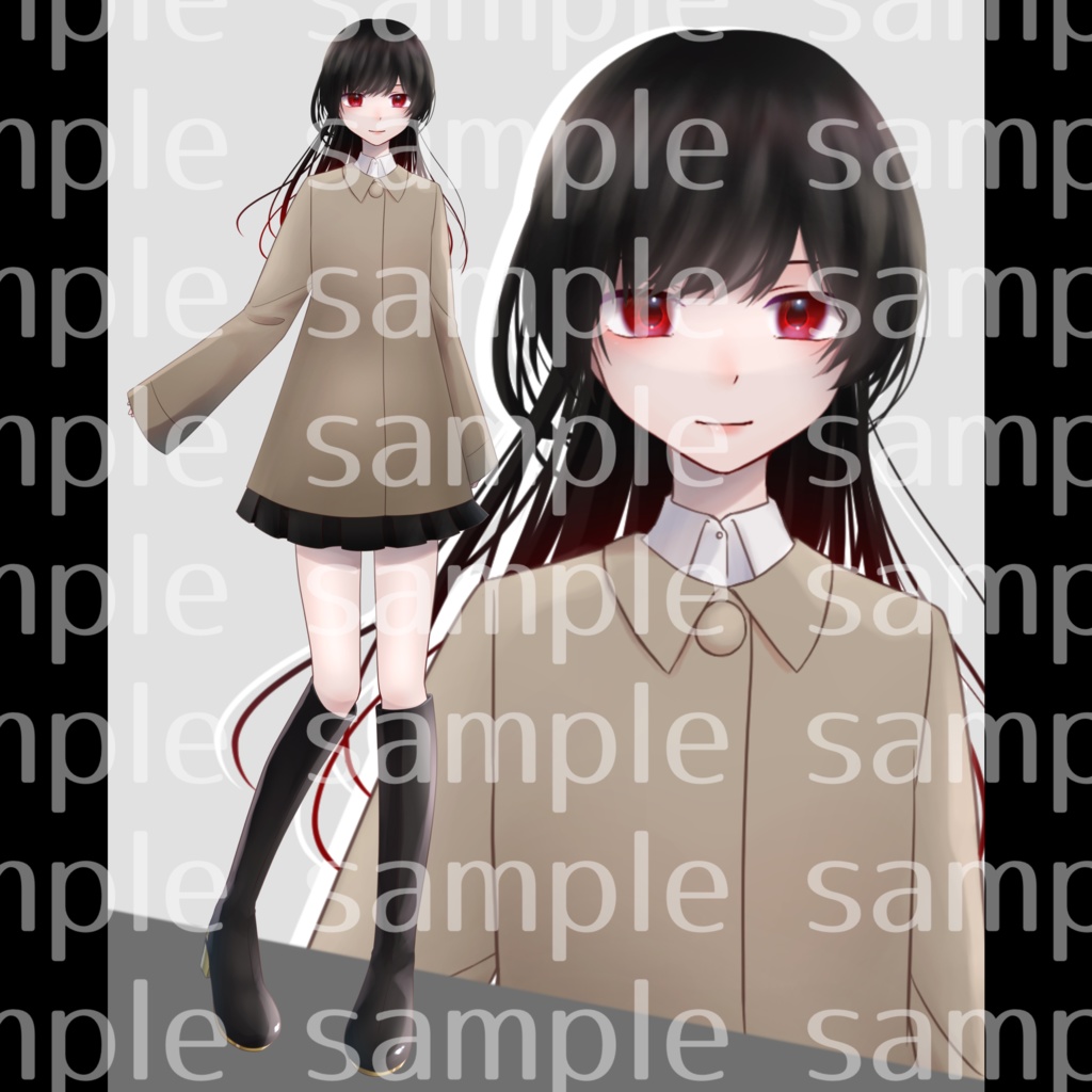 冬服女の子全身立ち絵