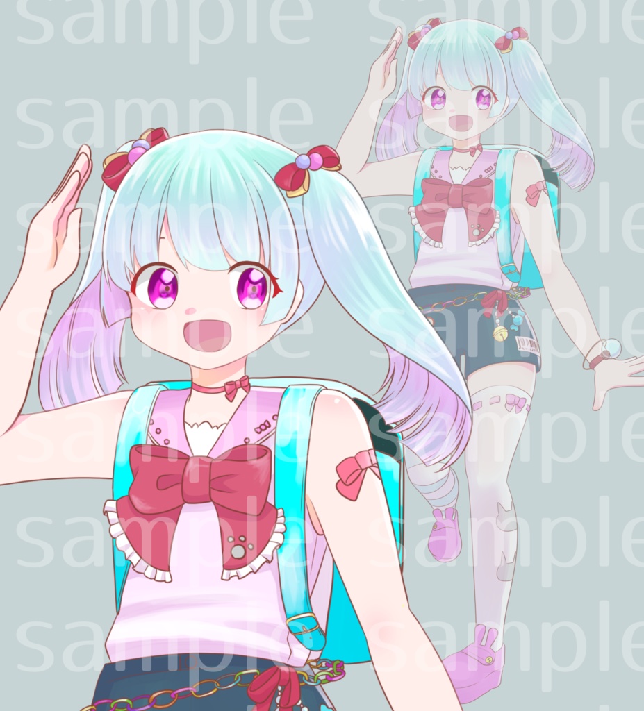 ゆめかわな女の子の全身立ち絵【TRPG】