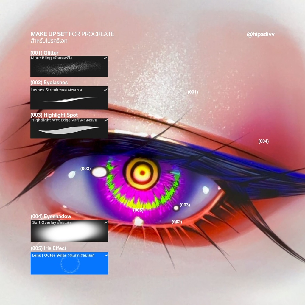 hipadivv Make Up Set for Procreate