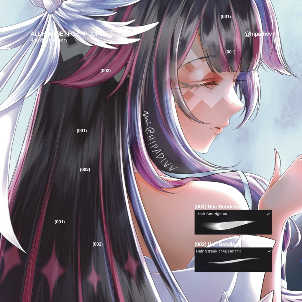 hipadivv ALL Hair Set for Procreate