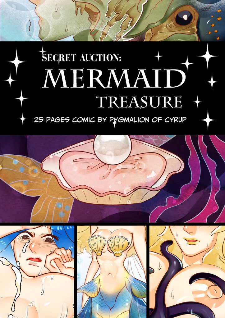 Secret Auction: Mermaid treasure TF/TG Comic