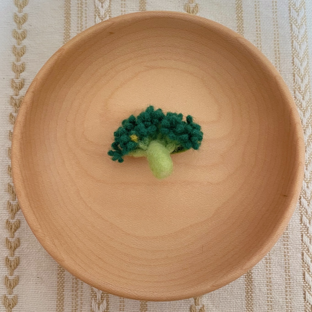 【羊毛ブローチ】ブロッコリー 。