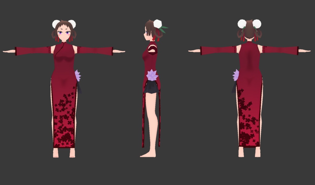 ≪VRChat Quest向け オリジナル 3Dモデル≫ 都途