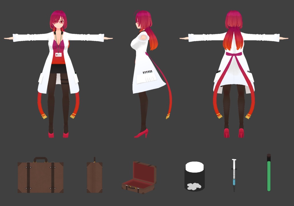 【VRchat向け オリジナル3Dモデル】ある組織の研究者