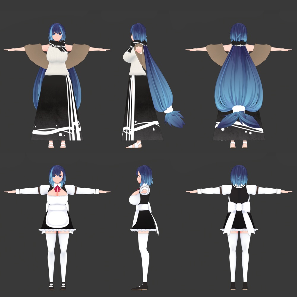 【VRchat向け オリジナル3Dモデル】くじら - chan