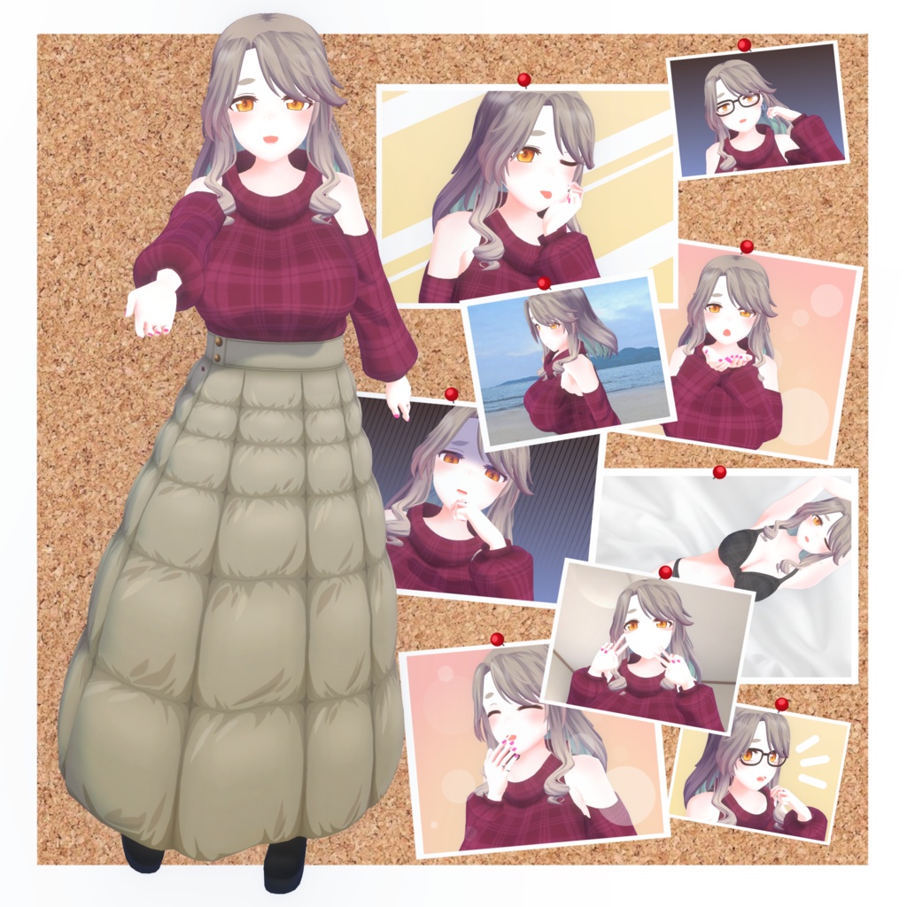 【VRchat向け オリジナル3Dモデル】姉巳 耀 (anemi yoh)