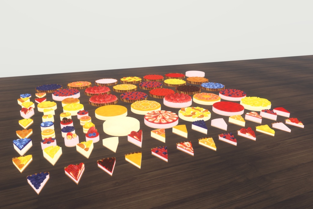 【3Dモデル】ベリーシトラスケーキ