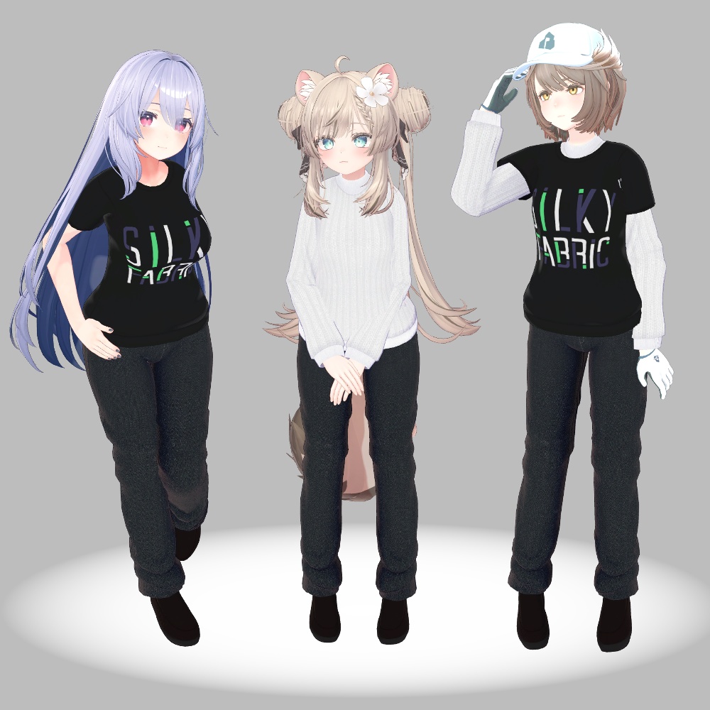 【VRChat向け衣装】シンプルウェア(7アバター対応)